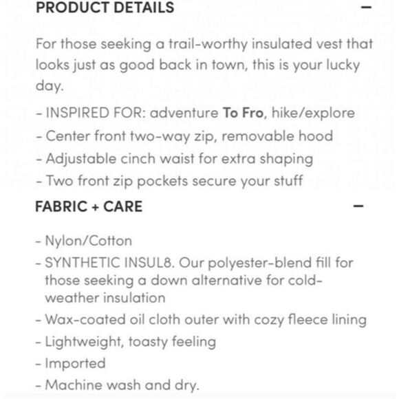 ATHLETA ROCKVIEW VEST SIZE MEDIUM - Picture 8 of 10